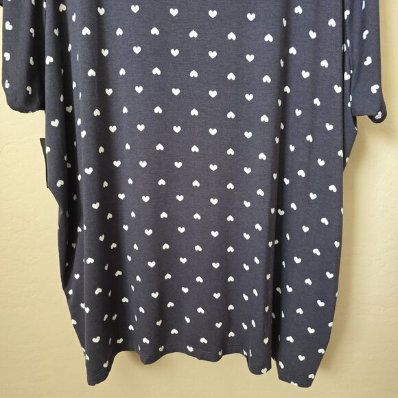 Torrid Gray Heart Slim Fit Super Soft Knit Tee Shirt - Picture 13 of 15